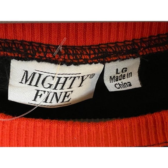 Mighty Fine Womens‎ Black Sweater Pullover Reindeer Long Sleeve Crew Neck Size L - Picture 3 of 8